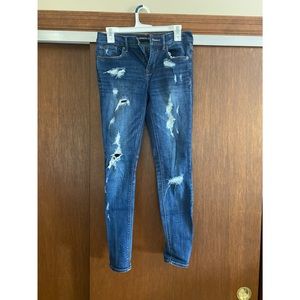 Express ripped jeans legging MIA mid rise size 4